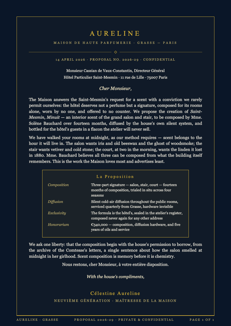Midnight Luxury Proposal Request